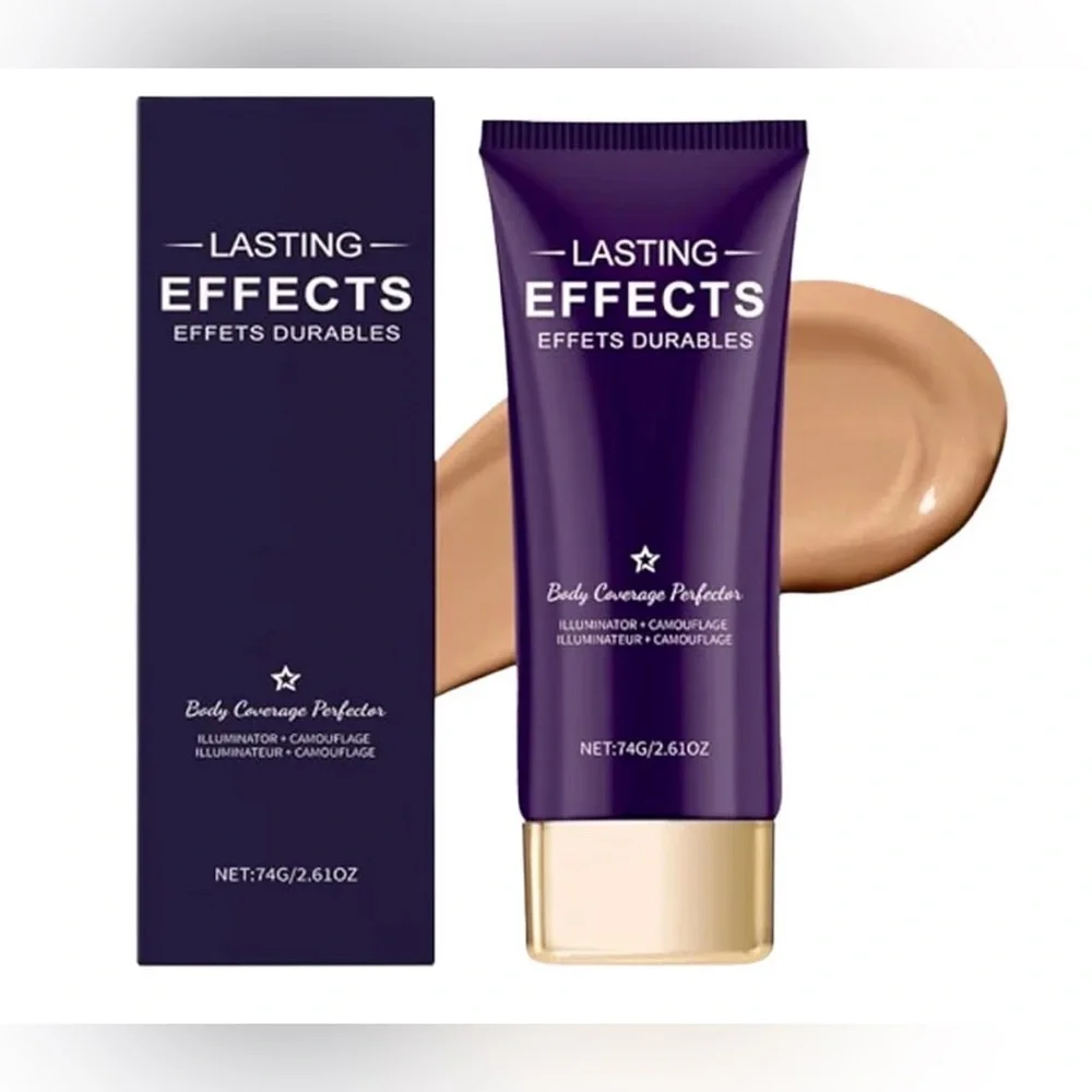 NEW 2-in-1 Body Camouflage & Illuminator Coverage Perfector Brush Natural color